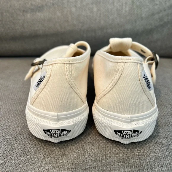 NWOB Vans Style 93 Mary Jane Cream Canvas Buckle Slip-On Sneakers Size 7.5 - Picture 6 of 12